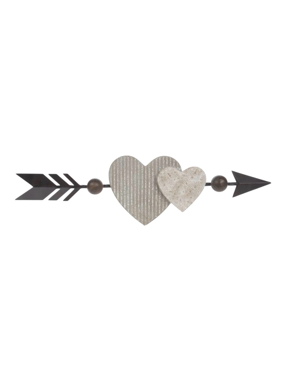 Hobby Lobby Rustic Farmhouse Metal Heart Arrow Wall Decor 28”